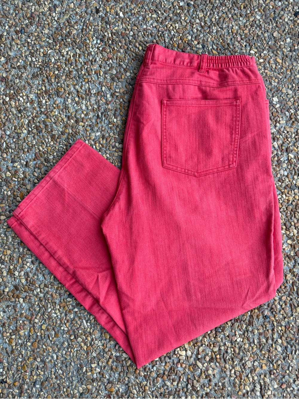 🛑 Ruby Rd Classic Salmon Elastic Side Corduroy Jeans - Size 16 (GUC)